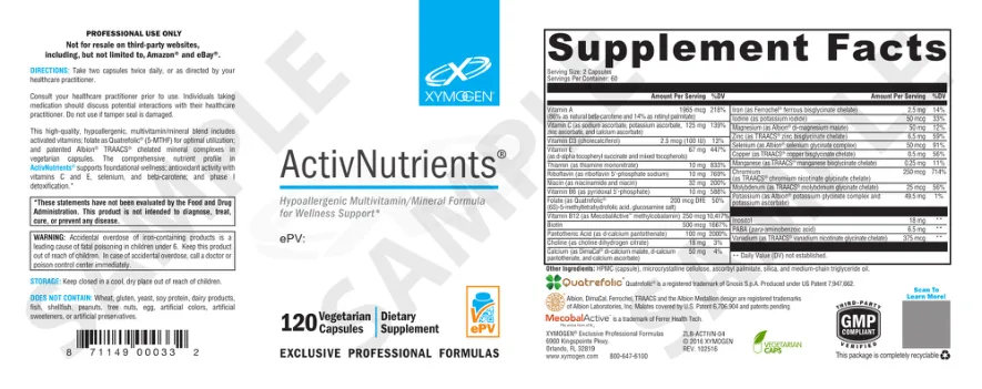 Label for ActivNutrients
