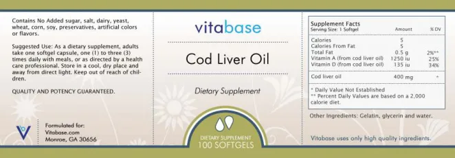 Label for Cod Liver Oil
