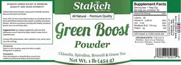 Label for Green Boost Powder