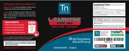 Label for L-Carnitine 500 mg