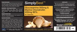 Label for Glucosamine 500 mg & Marine Chondroitin 400 mg 90%