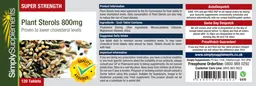 Label for Super Strength Plant Sterols 800 mg