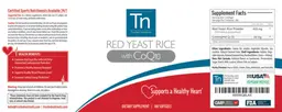 Label for Red Yeast Rice With CoQ10