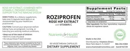 Label for Roziprofen Rose Hip Extract With Vitamin C