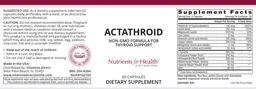 Label for Actathroid