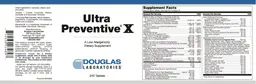 Label for Ultra Preventive X