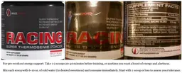 Label for Racing Fruit Punch