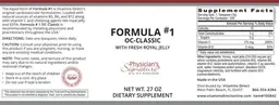 Label for Formula #1 OC-Classic With Fresh Royal Jelly