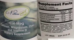 Label for Cal-Mag