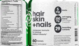 Label for Hair Skin + Nails