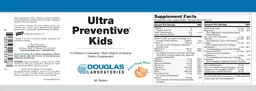 Label for Ultra Preventive Kids Natural Orange Flavor!