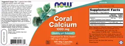 Label for Coral Calcium 1000 mg