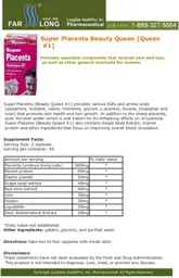 Label for Super Placenta Beauty Queen #1