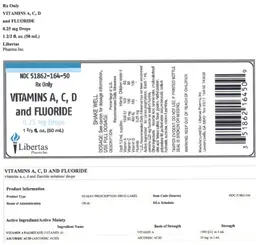 Label for Vitamins A, C, D And Fluoride