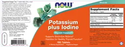 Label for Potassium Plus Iodine
