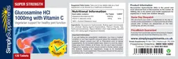 Label for Super Strength Glucosamine HCl 1000 mg With Vitamin C