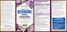Label for The Worlds Finest Resveratrol 250 mg