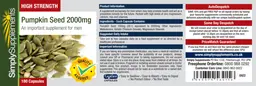 Label for High Strength Pumpkin Seed 2000 mg