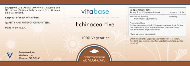 Label for Echinacea Five
