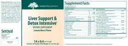 Label for Liver Support & Detox Intensive Lemon-Berry Flavor