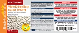 Label for High Strength White Kidney Bean Extract 5000 mg