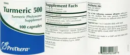 Label for Turmeric 500
