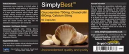 Label for Glucosamine 750 mg, Chondroitin 600 mg, Calcium 50 mg