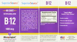 Label for B-12 1000 mcg