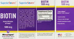 Label for Biotin 1000 mcg