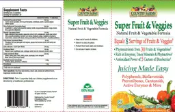 Label for Super Fruit & Veggies