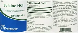 Label for Betaine HCl