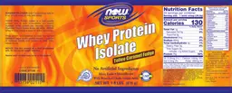 Label for Whey Protein Isolate Toffee Caramel Fudge