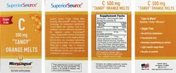 Label for C 500 mg "Tangy" Orange Melts
