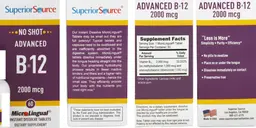 Label for Advanced B-12 2000 mcg
