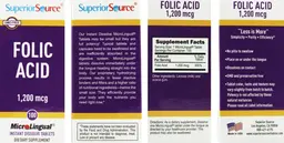 Label for Folic Acid 1,200 mcg