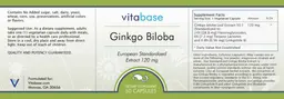 Label for Ginkgo Biloba