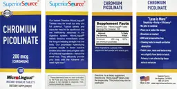 Label for Chromium Picolinate 200 mcg