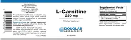 Label for L-Carnitine 250 mg