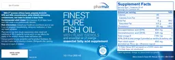 Label for Finest Pure Fish Oil