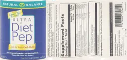 Label for Ultra Diet Pep