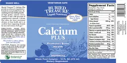 Label for Calcium Plus Blueberry