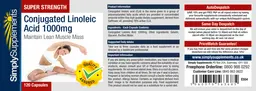 Label for Super Strength Conjugated Linoleic Acid 1000 mg