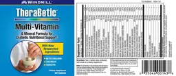 Label for TheraBetic Multi-Vitamin