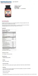 Label for Omega 3-6-9