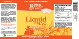 Label for Liquid Mag Citrus Flavor