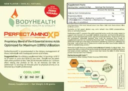 Label for Perfect Amino XP Powder Cool Lime