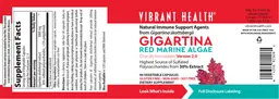 Label for Gigartina Red Marine Algae