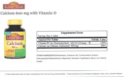 Label for Calcium 600 mg