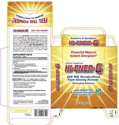 500 mg Standardized Triple Ginseng Formula Extended Release