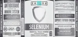 Label for Selenium 200 mcg